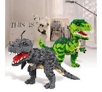 1 pièce Dinosaure de l'ère jurassique 1500 pièces Blocs de construction 3D à assembler, créatifs et éducatifs, modèle de décompression, idéal comme cadeau pour les amateurs de dinosaures, pour les vac
