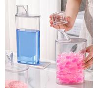 1 pièce Distributeur de détergent liquide et d'adoucissant, boîte de rangement pour la lessive, bouteille de distribution de poudre à laver 2000 ml,1000ml,1500ml,500 mlTPE