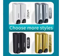 1 pièce Distributeur de savon manuel mural à couche simple/double, convient pour le gel douche, le savon à mains, le liquide vaisselle, etc. Applicable pour l'hôtel, l'hébergement, la cuisine, la sall