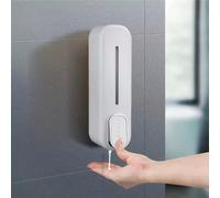 1 pièce Distributeur de savon monté au mur pour salle de bain/cuisine, distributeur de shampooing/gel douche/savon à main/liquide vaisselle, pompe manuelle rechargeables, réutilisable pour la maison,