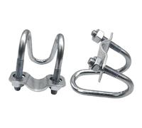 1 pièce Double croix U forme boulon U forme croix pince en acier Joint collier de serrage raccord 20 25 32 40 50 M8 collier de serrage(M8x25x50mm)