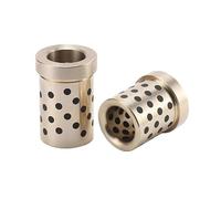 1 pièce Douille de guidage auto-lubrifiante en laiton graphité à bride, pour moules et équipements mécaniques, diamètre intérieur 16mm, diamètre extérieur 25mm, longueur 19-49mm, 30x6/16x25x19mm