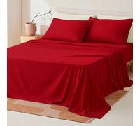 1 pièce Drap de lit en microfibre super doux 80g/m², respirant, lavable en machine, résistant aux plis, non-décolorant, couleur unie, en tissu de polyester, tissage durable, usage domestique/scolaire,