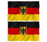 1 pièce drapeau d'aigle allemand, drapeau en polyester, grand drapeau national, drapeau avec trou pour mât de drapeau, banderole de décoration de fête de fan, drapeau d'encouragement (90 * 150 cm)