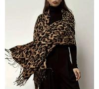 1 pièce Écharpe/Châle étroit élégant à imprimé léopard, motif animal douillet, hiver Imprimés aléatoiresÉtoffe
