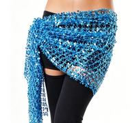 1 pièce Écharpe de hanche sexy pour danse du ventre avec paillettes et franges, jupe de danse du ventre à paillettes, jupe de hanche, costume de danse style sari pour performance rave. Convient pour l