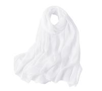 1 Pièce écharpe En Mousseline De Soie Pour Femme, écharpe Pour Femme, écharpe Froide Et Chaude, Accessoires D'hiver Chauds à La Mode, écharpe De Mode Pour Femme, Cadeau Approprié Pour Femme (Blanc)