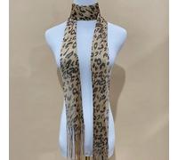 1 pièce Écharpe en tricot printemps et été pour femmes avec imprimé léopard, multiples façons de la porter. Accessoire femme pour l'hiver et l'automne Motif texturéPolyester