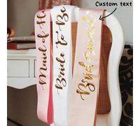 1 pièce Écharpe personnalisée pour enterrement de vie de jeune fille, fête d'anniversaire, accessoires de fête, mariage, fiancée, cadeaux de fiançailles, retraite, remise des diplômes, concours de bea
