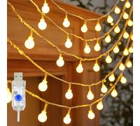 1 pièce Éclairage sphérique décoratif pour la maison, alimenté par USB, 8 modes d'éclairage, convient pour les fêtes, anniversaires, mariages, décorations de la fête des mères, chambres, jardins extér