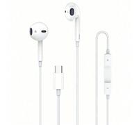 1 pièce Écouteurs filaires Type C avec microphone intégré et contrôle du volume, écouteurs intra-auriculaires compatibles avec 17 Pro Max/17 Pro/17/Air/16/15/14/13/12/11/S25/S24/S23/S22/S21/S20/Série 