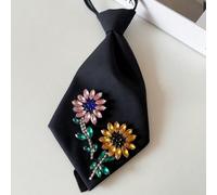 1 pièce Élégant nœud papillon en strass fleuri pour femme, design créatif, convient pour s'habiller, les sorties, les cadeaux, assortir avec des chemises, toutes les saisons, les festivals, les voyage