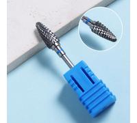 1 pièce Embout de lime à ongles bleu Tête de meulage manucure Râpe à cuticules Outils de retrait Pédicure pour ongles en acrylique et en gel Tête de ponçage en acier au tungstène Acier au tungstène