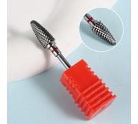 1 pièce Embout de lime à ongles rouge, tête de meulage pour manucure, râpe à cuticules, outil de retrait pour ongles en acrylique et en gel. Tête de ponçage en acier au tungstène pour les soins des on