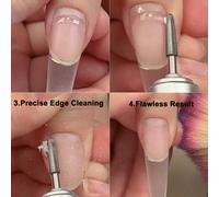 1 pièce Embout de ponceuse à ongles en acier tungstène, pointe conique à étapes pour le nivellement des ongles semi-bien et le retrait du vernis gel, universel 2,35 mm Acier au tungstène