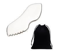 1 pièce en acier inoxydable Gua Sha Metal Gua Sha Outil de beauté et de soin de la peau Outil de massage facile à transporter, idéal pour la relaxation musculaire (argent)