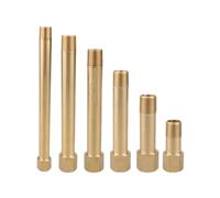 1 pièce en Laiton 1/8" 1/4" 3/8" 1/2" BSP Filetage mâle à Femelle en Laiton raccord de Tuyau à Mamelon Long Adaptateur coupleur connecteur for Eau Carburant gaz(BSP1I4 Length 35mm)