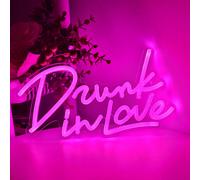 1 pièce Enseigne au néon LED murale Super Bright Drunk In Love 5V USB, cadeau pour Halloween/Noël/Saint-Valentin, décoration pour chambre, fête, pub, bijouterie, hôtel, KTV, cinéma, anniversaire, mari