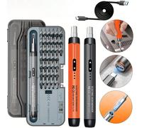1 pièce Ensemble de 46 en 1 Mini tournevis électrique, kit de réparation portable polyvalent avec batterie lithium-polymère rechargeable, couple élevé, moteur sans balai, chargement USB, fonction inve