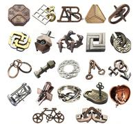 1 pièce Ensemble de déverrouillage IQ en alliage de zinc grande taille, jouet de puzzle à 9 anneaux, serrure de Kongming/Luban, boîte de mécanisme, plus de 66 casse-tête à haute difficulté, jouets d'é