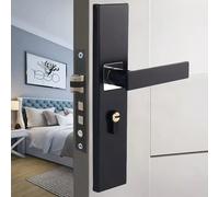 1 pièce Ensemble de poignée de porte de style antique luxueux, beau, silencieux et beau. Ensemble de poignée de porte. Serrure de porte intérieure Noir (pièce d'argent du milieu),Noir (pièce d'or au m