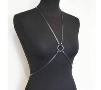 1 pièce Ensemble soutien-gorge gothique fétiche mini jupe de sorcière inspiré de la ligature en PU noir Taille UniqueUnicolorePolyuréthane