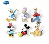 1 pièce Épinglette en émail officielle et autorisée, représentant Mickey Mouse, Daisy Duck, Donald Duck, Pluto, Goofy, etc. Bouton de dessin animé mignon, insigne décoratif, convenant aux vêtements, s