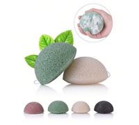 1 pièce Éponge exfoliante et nettoyante en konjac naturel (couleur aléatoire) [Propre, doux, hydratant et non nocif pour la peau] Noir 1 pièce,[Propre, doux, hydratant et n'abîme pas la peau] Rose 1 p