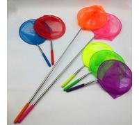 1 pièce Épuisette de pêche télescopique en acier inoxydable, épuisette pour attraper les papillons/insectes, épuisette de pêche extensible, jouet d'activité aquatique extérieure (le manche sera envoyé