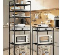 1 pièce Étagère de rangement haute en métal économisant l'espace, étagère de salle de bain, panier de douche, organisateur de salle de bain autoportant à plusieurs niveaux, bibliothèque, étagère de ra
