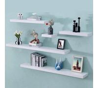 1 pièce Étagère murale à 3 niveaux sans perçage, étagère murale à planche unique, convient pour la chambre, le salon, le bureau, le mur TV, étagère flottante décorative en fer créative M,S.,L.,M.,S.+M