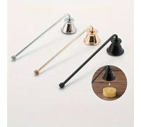 1 pièce, Éteignoir de bougie en acier inoxydable, Extincteur de flamme à long manche en forme de cloche, Accessoires de bougie Cadeaux Anniversaire Remise de diplôme noir,or,argentAcier inoxydable