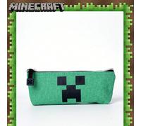1 pièce Étui à crayons Minecraft officiellement sous licence Creeper, de grande capacité, portable, sac à crayons simple, boîte de rangement pour gomme, lunettes de soleil, pinceaux de maquillage, por