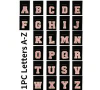 1 pièce Étui à passeport avec motif de lettre A-Z, matériau en PU avec motif de carte, étui à passeport de couleur rose, portefeuille de passeport pour voyage d'affaires L,M,S,A,K,B,C,D,E,F,N,J,G,H,I,