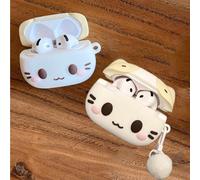 1 pièce Étui de casque d'oreilles de chat en barbe à papa 3D, avec décoration en peluche, compatible avec Pro 3/2, convient également aux 4/3/2/1, cadeau idéal pour les filles et les femmes, parfait p
