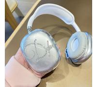 1 pièce Étui de casque personnalisé Max, version "Shiny" avec nom personnalisé, étui de protection Max avec coque en cristal strass, boîte de casque TPU souple à la mode personnalisée, design de texte