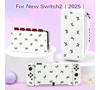 1 pièce Étui de protection à imprimé nœud papillon à pois, compatible avec la nouvelle Switch 2 (2025), pour Switch NS/Switch OLED/Lite, convient aux accessoires de console de jeu Switch 2, pack famil