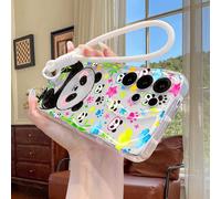 1 pièce Étui de protection anti-chute à motif crème avec design panda + accessoire cordon compatible avec Galaxy S23/S24/S25/S26/S26Ultra/S26 Plus/A57/A37/A17/A07/ Note13Pro/ A3X/ Y21 Series Modèles A
