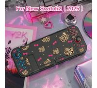 1 pièce Étui de protection avec design d'nœud et imprimé léopard style œil de chat, compatible avec Switch 2 (2025), pour Nintendo Switch NS/Switch OLED/Lite, convient pour les accessoires de console