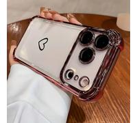 1 pièce Étui de protection de luxe pour téléphone, antichoc, en forme de cœur, compatible avec Apple 6/7/8/X/XS/XR/11/12/13/14/15/16/16E/17/17PM, compatible avec Galaxy S22/23/24/25/S24 FE/S25 EDGE, A