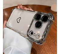 1 pièce Étui de protection de luxe pour téléphone, antichoc, en forme de cœur, compatible avec Apple 6/7/8/X/XS/XR/11/12/13/14/15/16/16E/17/17PM, compatible avec Galaxy S22/23/24/25/S24 FE/S25 EDGE, A