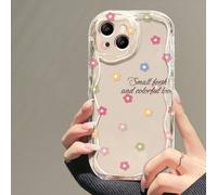 1 pièce Étui de protection d'écran de téléphone à motif floral coloré et ondulé, compatible avec Samsung A14/A15/A16/A17/A04/A05/A06/A07/A54/A55/A56/A57/A34/A35A/36/A37/S26/S26Plus/S26Ultra, SMART7/8/