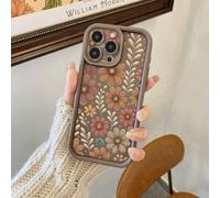 1 pièce Étui de protection pour téléphone à motif floral, antichoc, compatible avec iPhone 11 Pro Max/12 Pro Max/13 Pro Max/14 Pro Max/15 Pro Max/16 Plus/16 Pro Max, compatible avec Redmi, compatible 