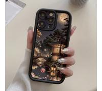 1 pièce Étui de protection pour téléphone avec motif lune et lotus, épais et antichoc, compatible avec 11 Pro Max/12 Pro Max/13 Pro Max/14 Pro Max/15 Pro Max/16 Plus/16 Pro Max, 16E, Galaxy A55/A15/S2