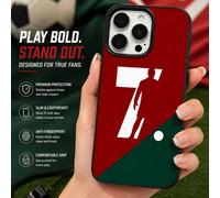 1 pièce Étui de protection pour téléphone, édition commémorative de football, texture TPU douce, collision de couleurs rouge et verte, texture mate, protection anti-chute complète, compatible avec iPh