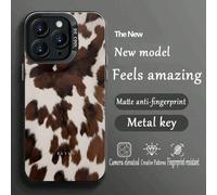 1 pièce Étui de protection pour téléphone en TPU plaqué de haute qualité avec motif vache, prise en main confortable, léger, conserve le toucher du téléphone nu, compatible avec iPhone 17, 16, 15, 14,