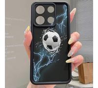 1 pièce Étui de protection pour téléphone épais et antichoc avec motif de football minimaliste, compatible avec iPhone/Galaxy/HONOR. Choix à la mode pour les utilisateurs de style, version internation