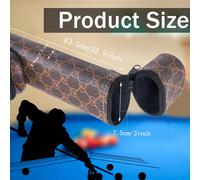 1 pièce Étui de queue de billard de haute qualité, sac à main en PU avec un design à 2 trous pour accueillir en toute 1 queue de billard et 1 embout, convient aux joueurs de 9 pool américain et de sno