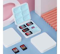 1 pièce Étui de rangement pour 12 cartes de jeu pour Switch/Switch 2 (2025), compatible avec les cartes de jeu et micro-SD, boîtier de stockage portable à coque dure avec doublure en silicone souple -