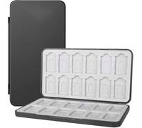 1 Pièce Étui De Rangement pour Cartes Jeux,Premium Étui de Jeux avec Switch OLED Model/Switch/Switch Lite,Boîte de Rangement Pratique avec 24 Fentes de Cartes de Jeu ou 24 Fentes Cartes SD